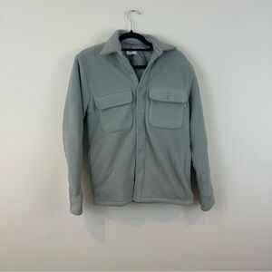 Aritzia TNA Cozy Fleece Boyfriend Shirt Shacket Jacket Sage Green 1 (XS)